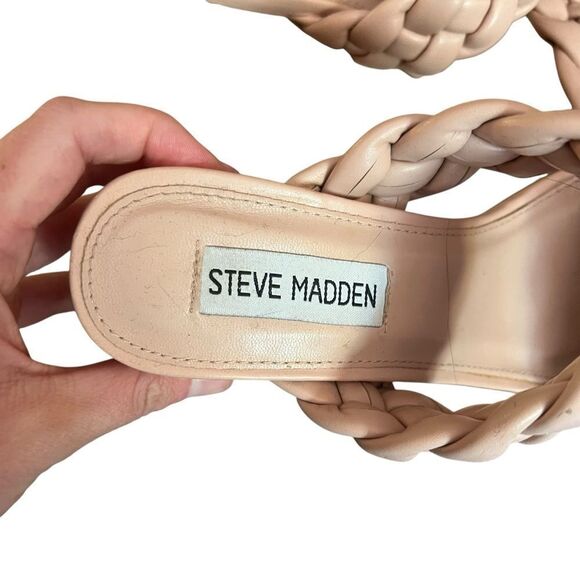 Steve Madden light pink braided heels. Size 37 - Picture 2 of 6